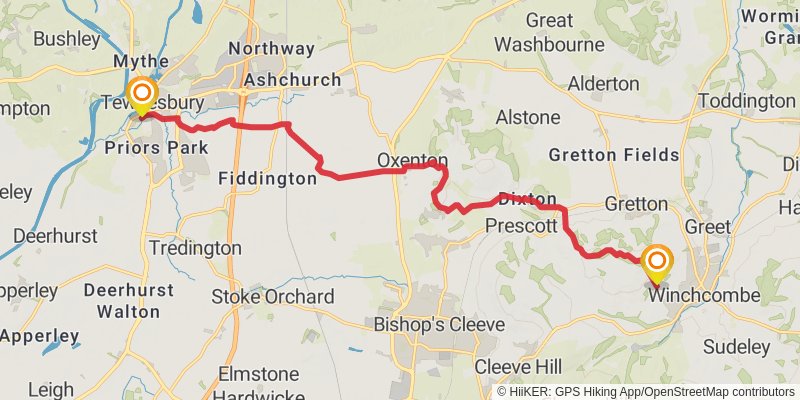 Gloucestershire Way stage 8 Map
