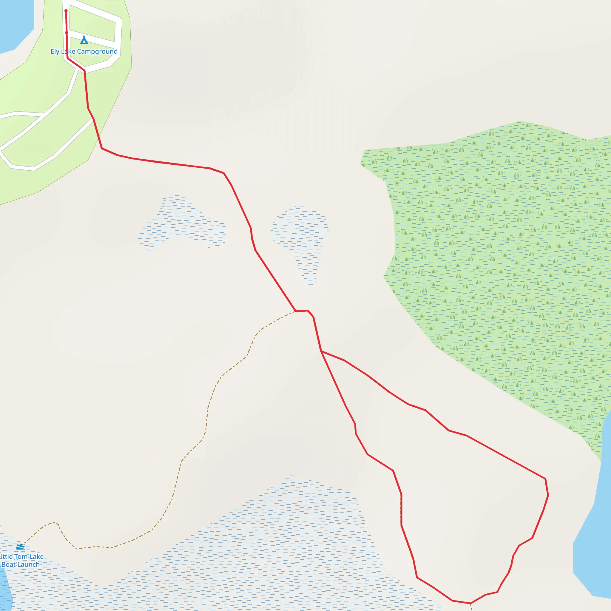 Ely Lake Campground Loop mobile static map