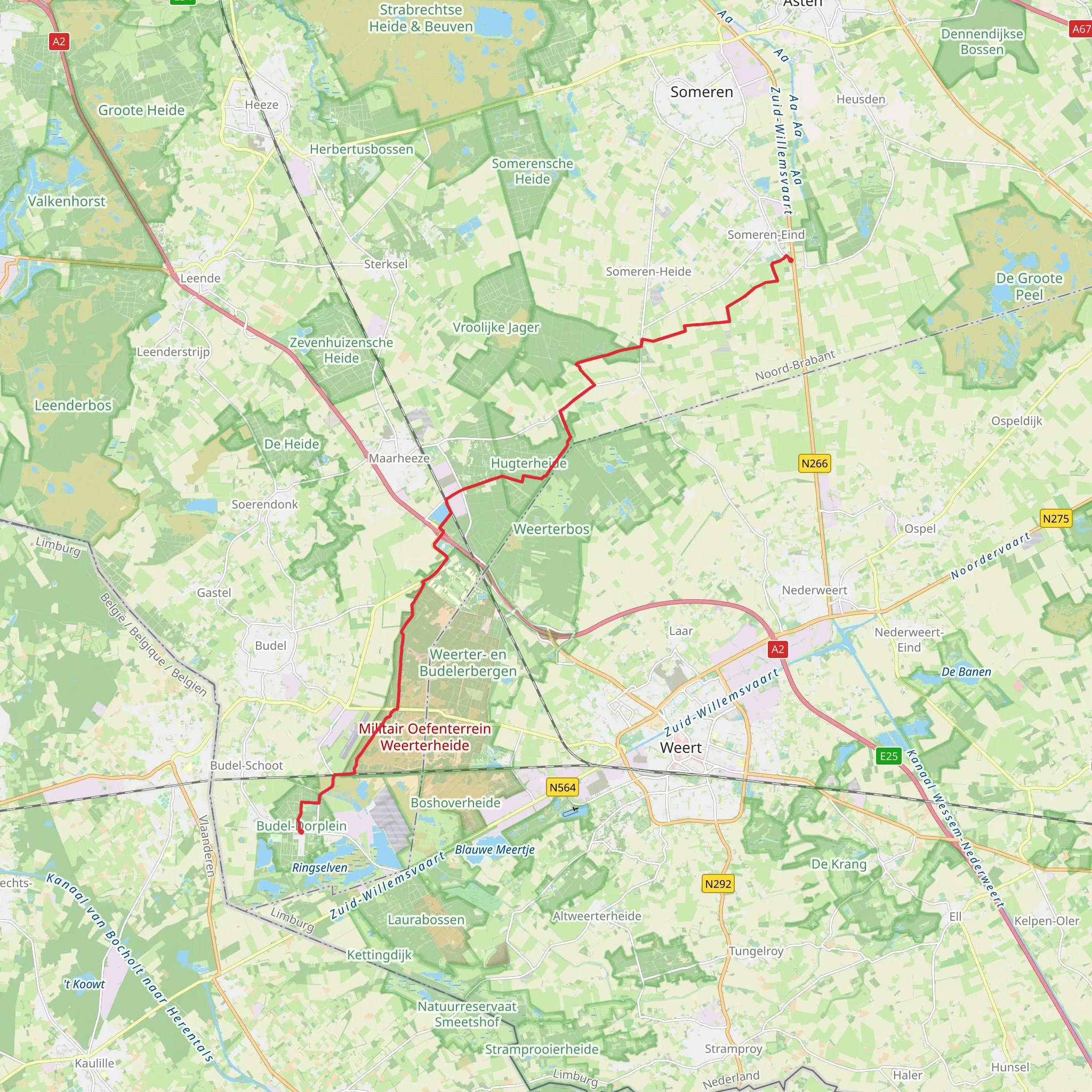 Sluis to Liedekerkestraat via Boksenberg and Hugterheide mobile static map