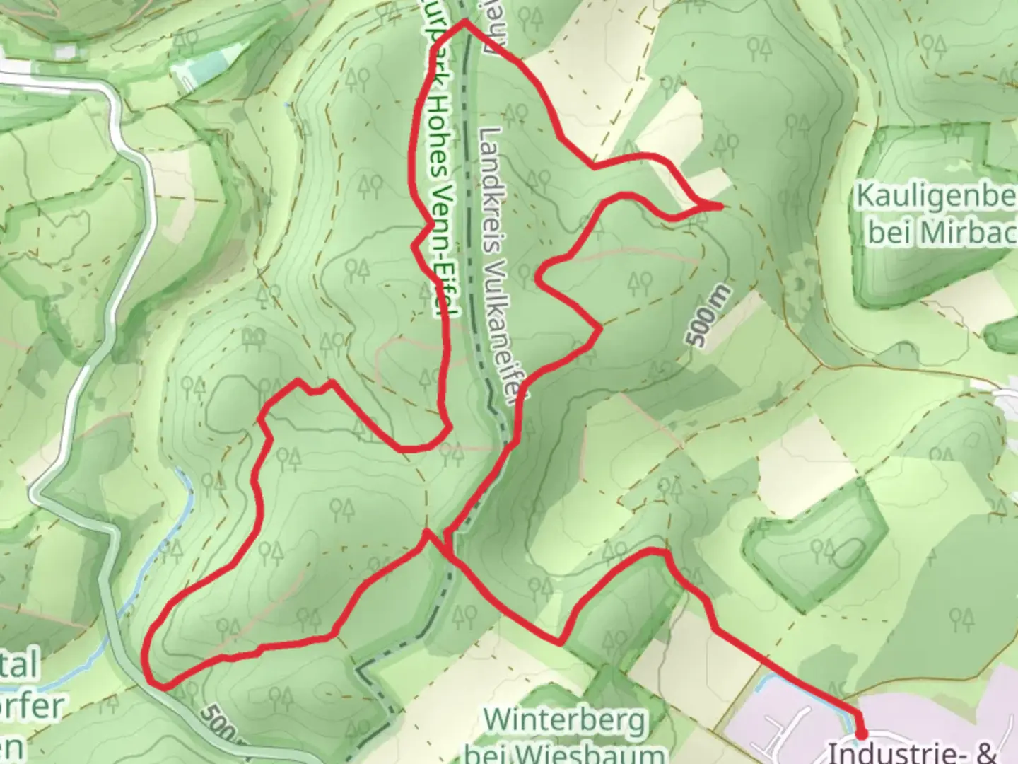 An image depicting the trail NSG Wacholder Loop and its surrounding area.