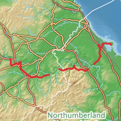 St Cuthbert's Way 9-Day Gentle Tour (Hillwalk Tours) mobile static map