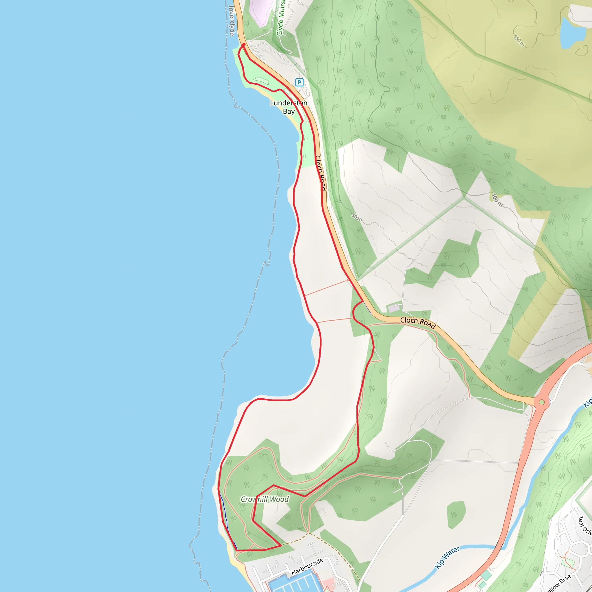 Clyde Muirshiel Regional Park Loop mobile static map