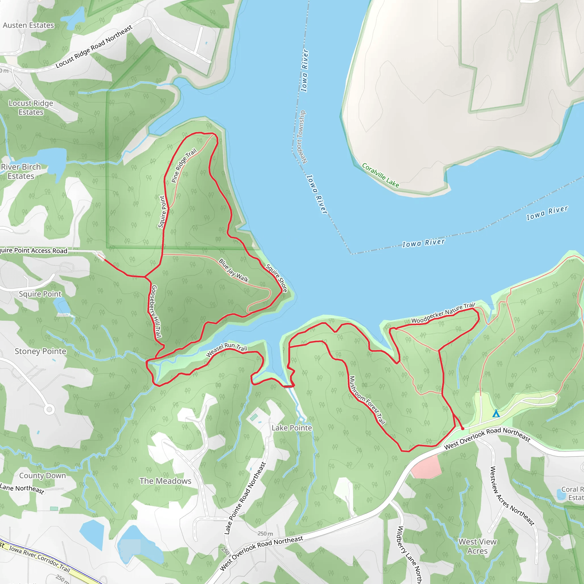 Iowa River South Loop mobile static map