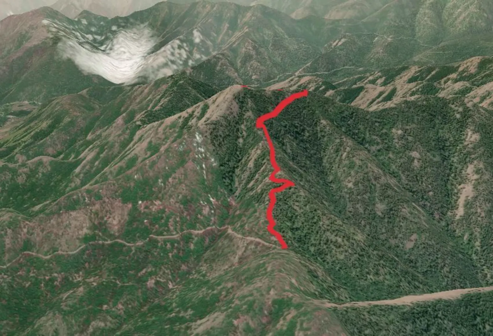 An image depicting the trail Lookout Mountain Trail and its surrounding area.