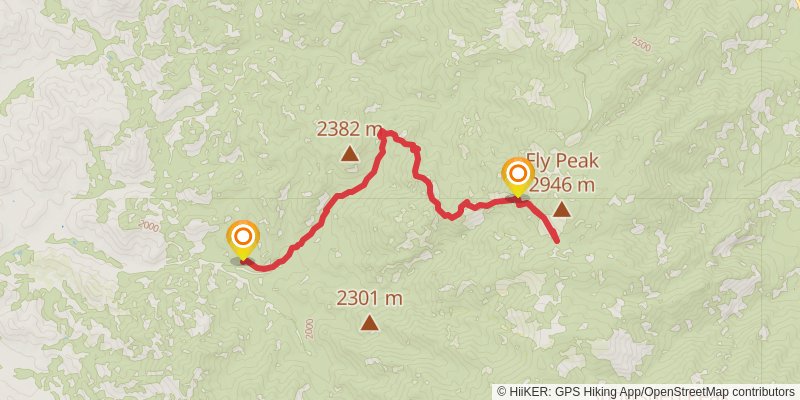 Little Baldy Mountain via Saulsbury Trail stage 2 Map
