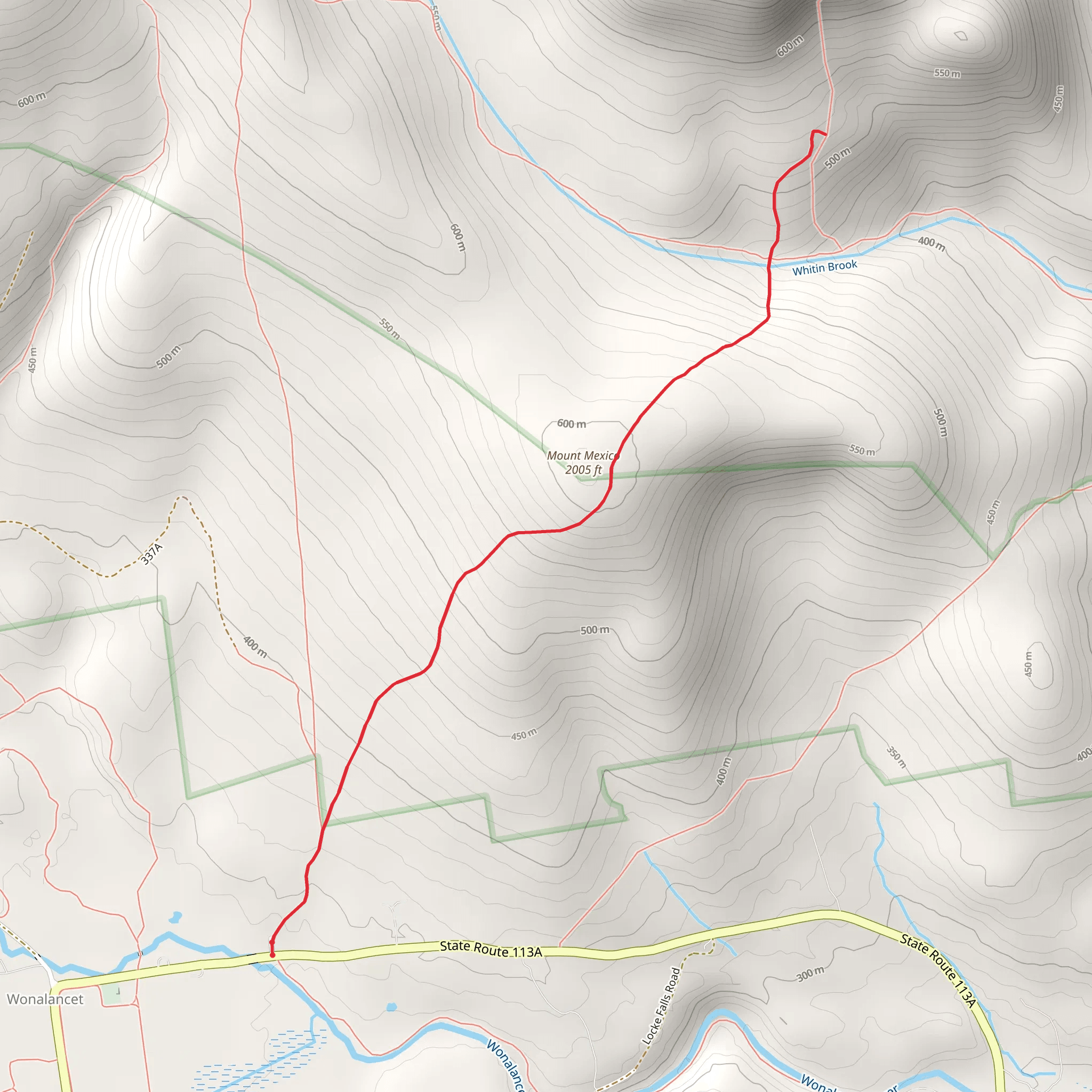 Big Rock Cave Trail mobile static map