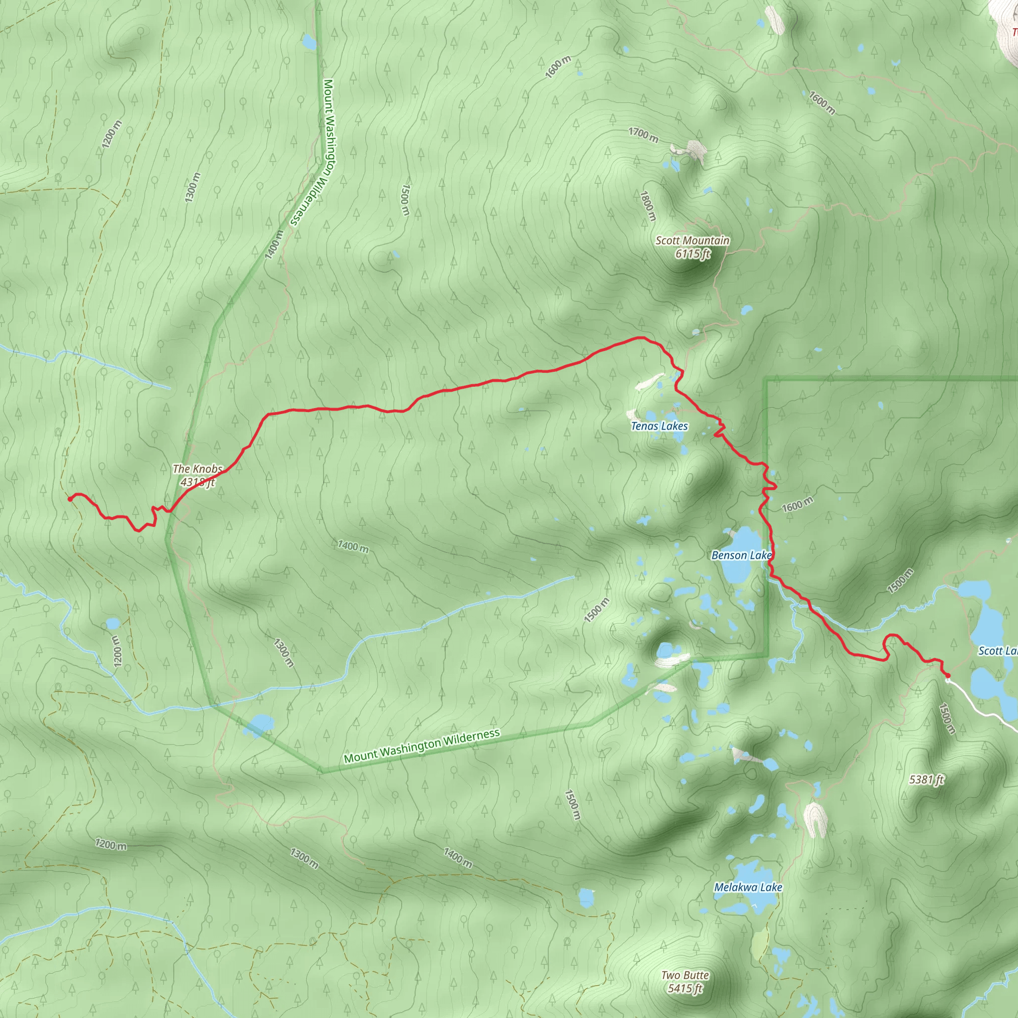 Benson Lake Trail mobile static map