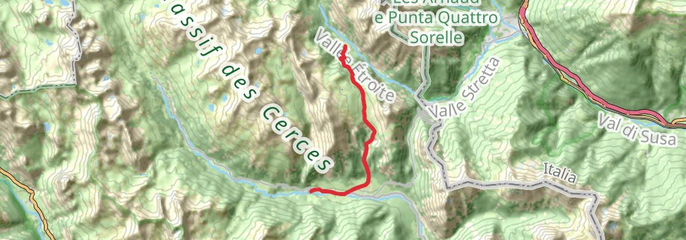 Via Alpina - Red Trail stage 108 Map