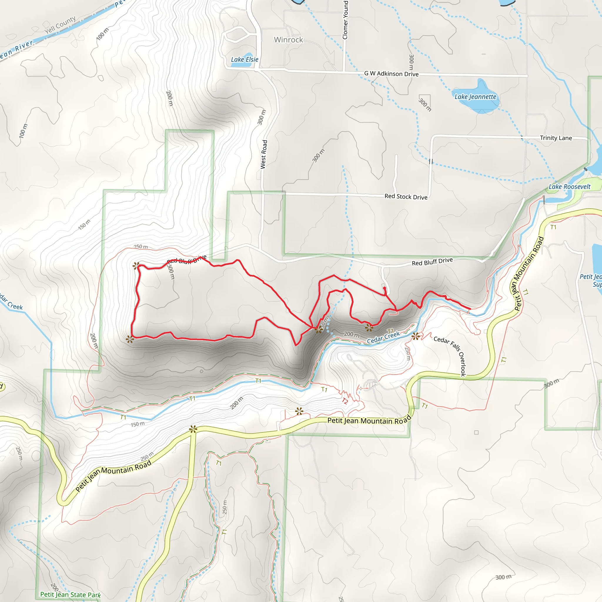 Boy Scout Trail and Red Bluff Drive Loop mobile static map