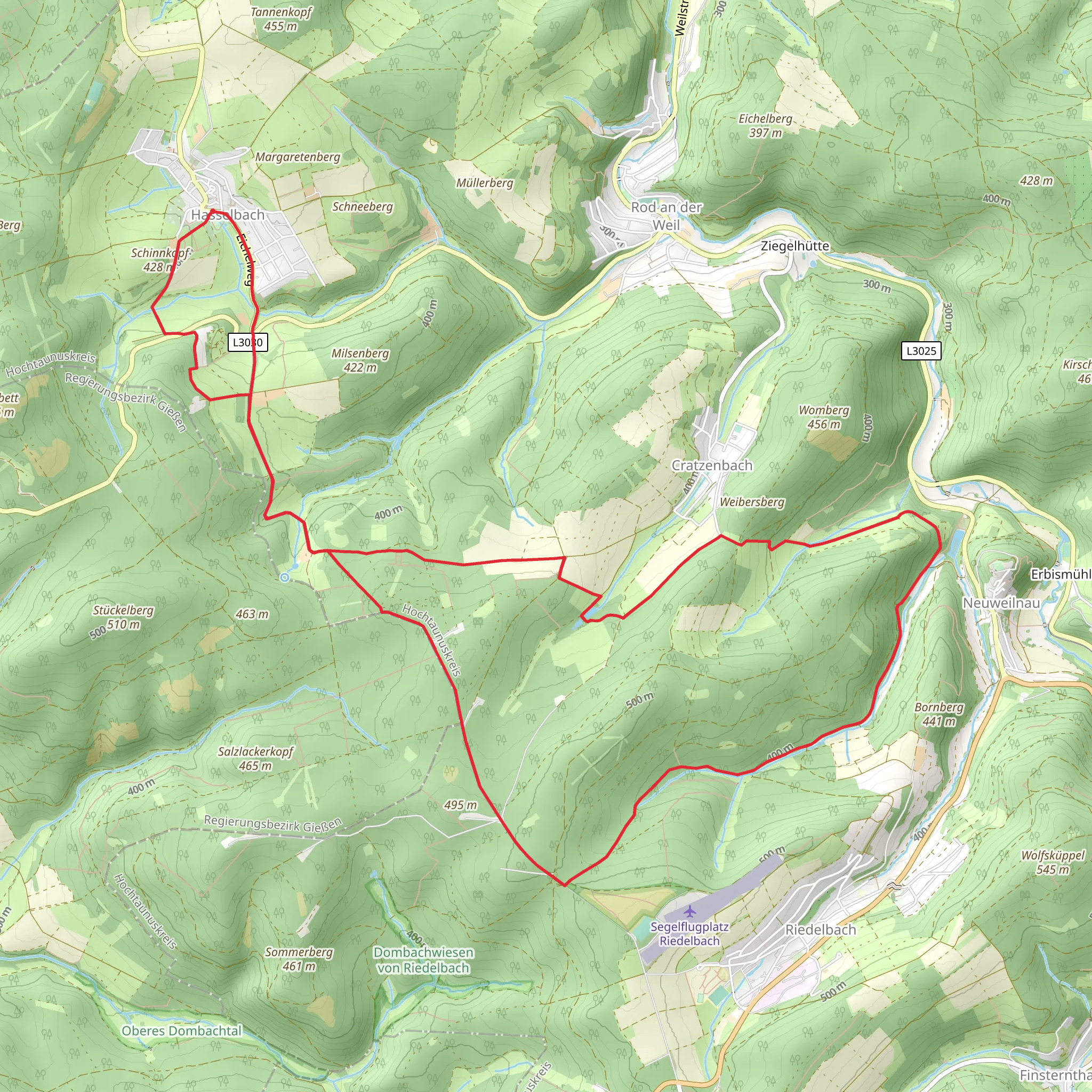 Hasselbach and Neuweilnau Loop mobile static map