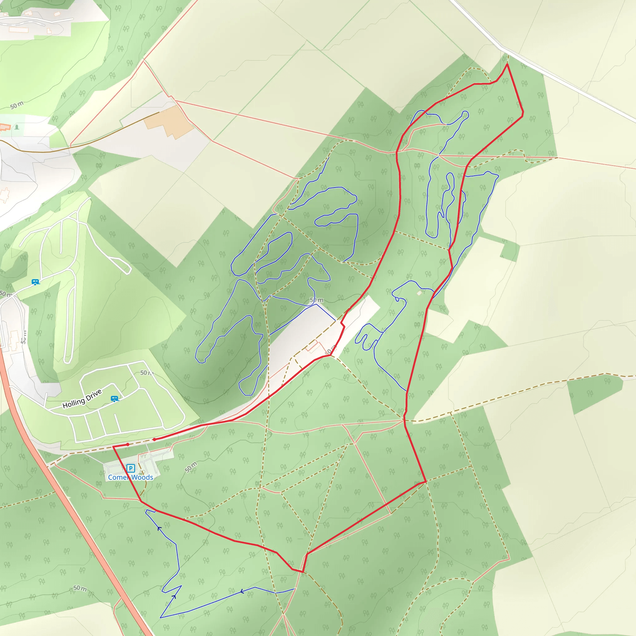 Explorer Trail - Comer Woods mobile static map