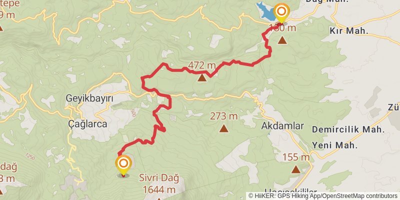 Lycian Way stage 30 Map