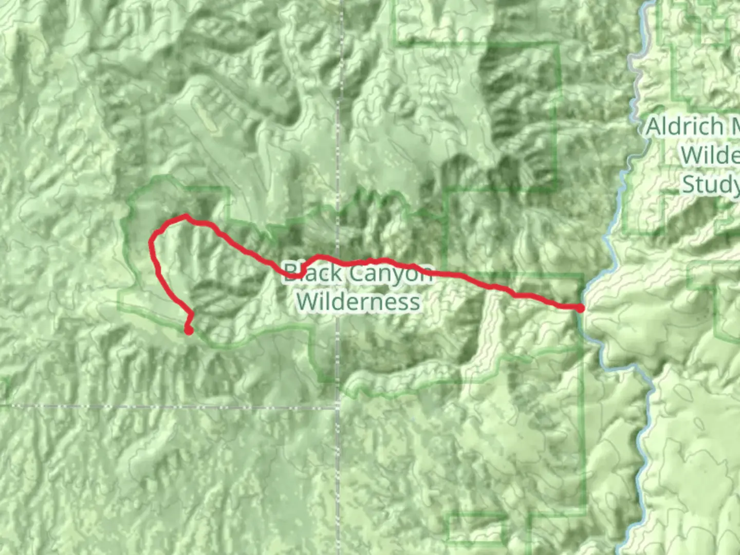 An image depicting the trail Black Canyon Trail and its surrounding area.