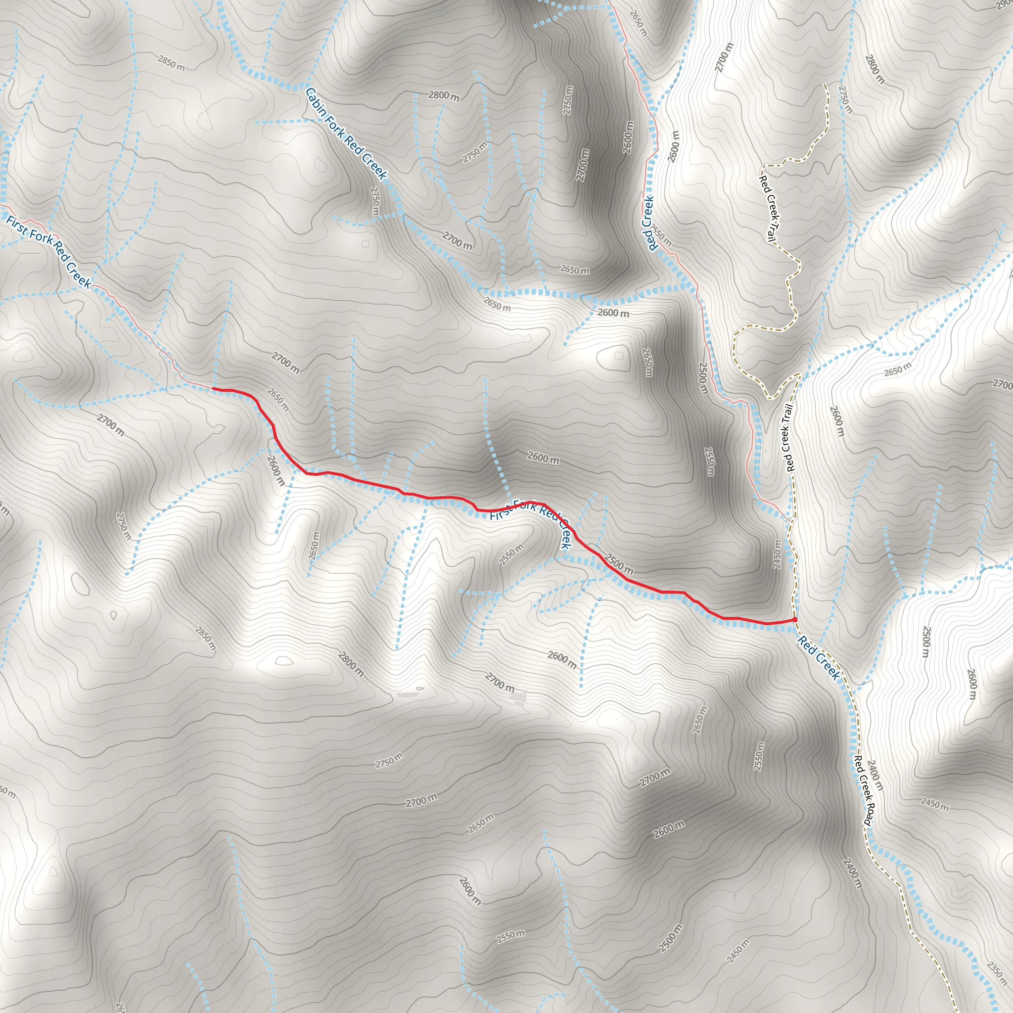 First Fork Trail mobile static map