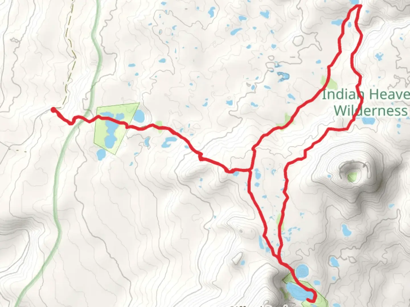 An image depicting the trail Old Cascase Crest Trail and Thomas Creek Trail and its surrounding area.
