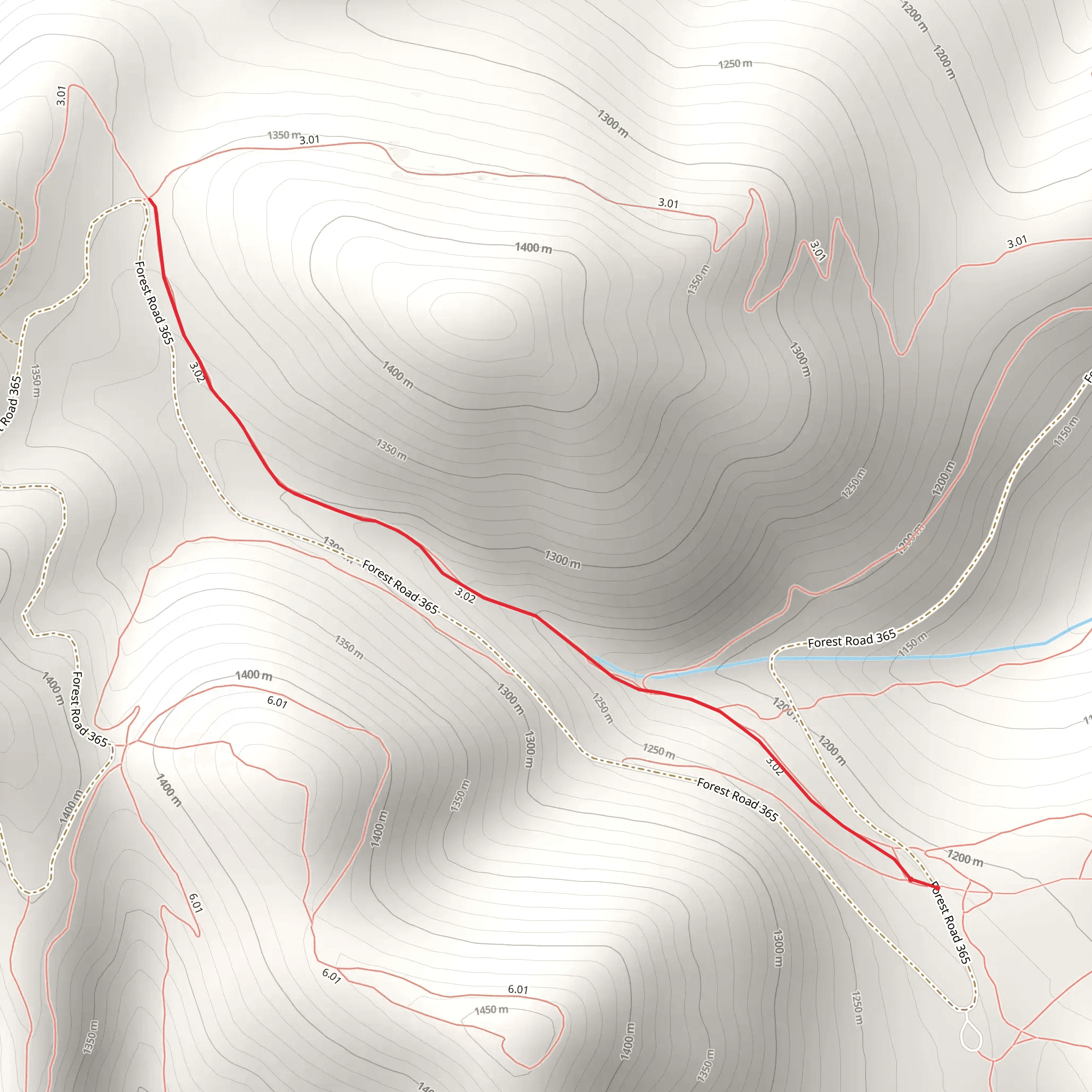 Blue Mountain Trail mobile static map