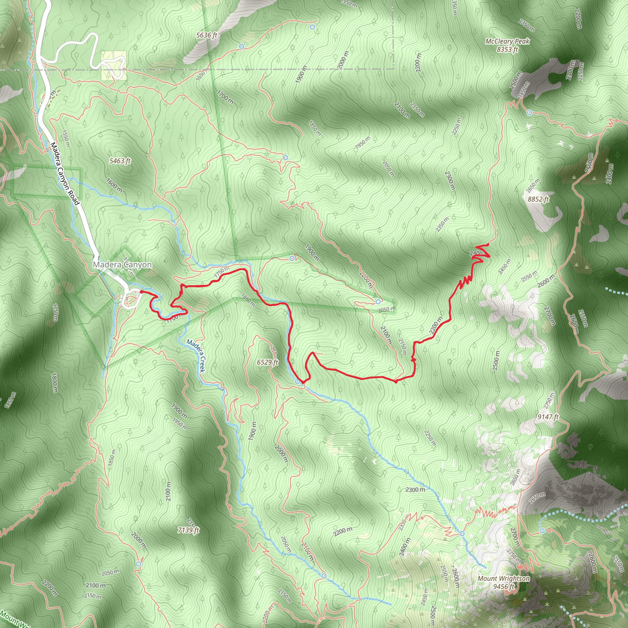Super and Four Springs Trail mobile static map