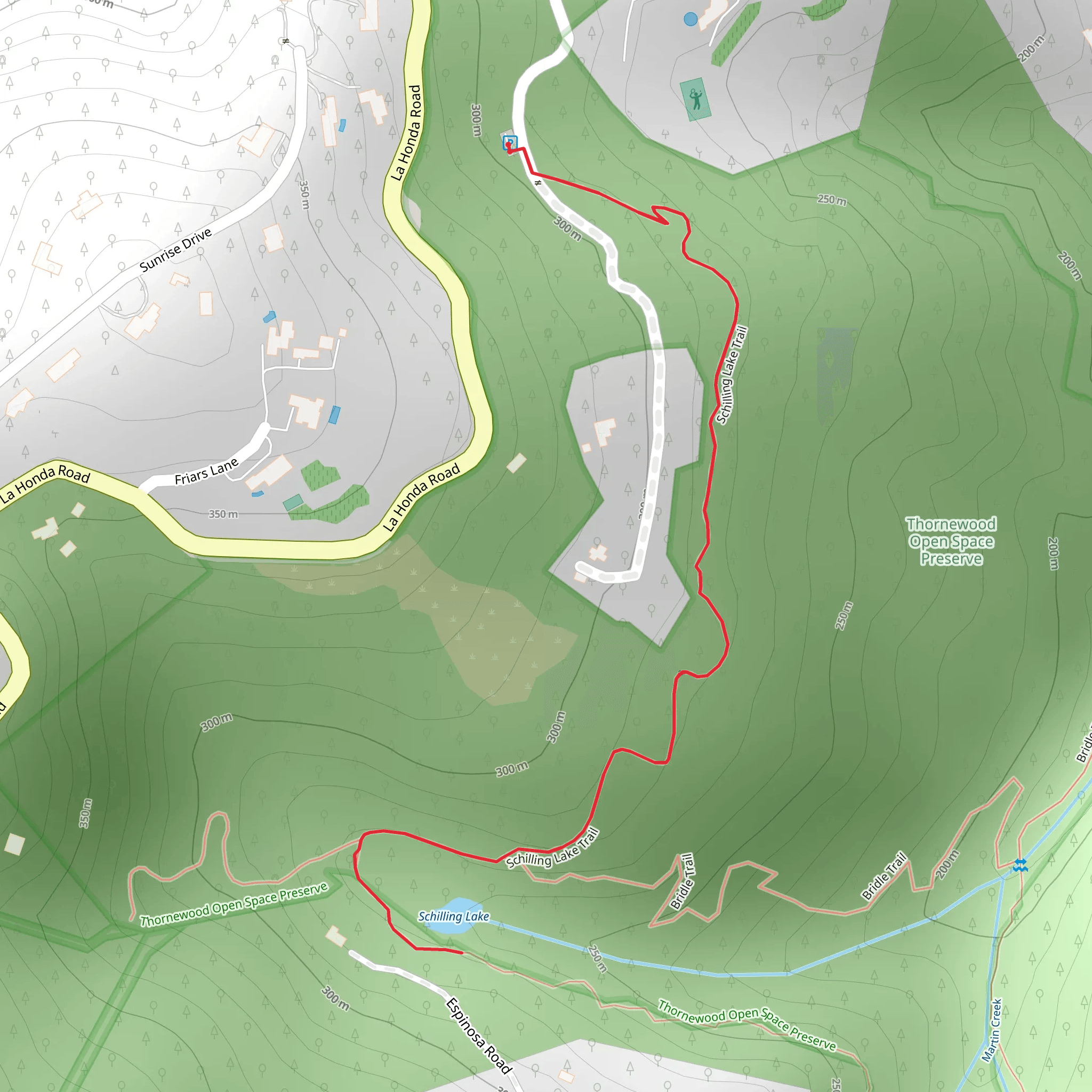 Schilling Lake Trail mobile static map