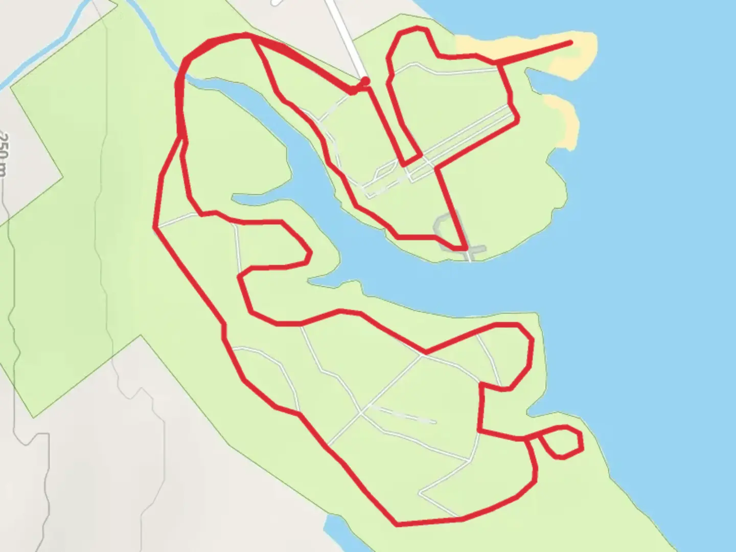 An image depicting the trail Northampton Beach Campground - Sacandaga River and its surrounding area.