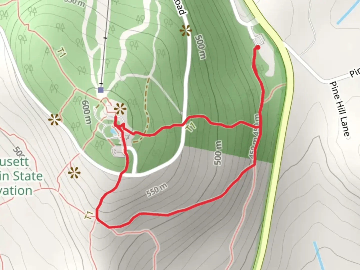 An image depicting the trail Mount Wachusett Loop Trail and its surrounding area.