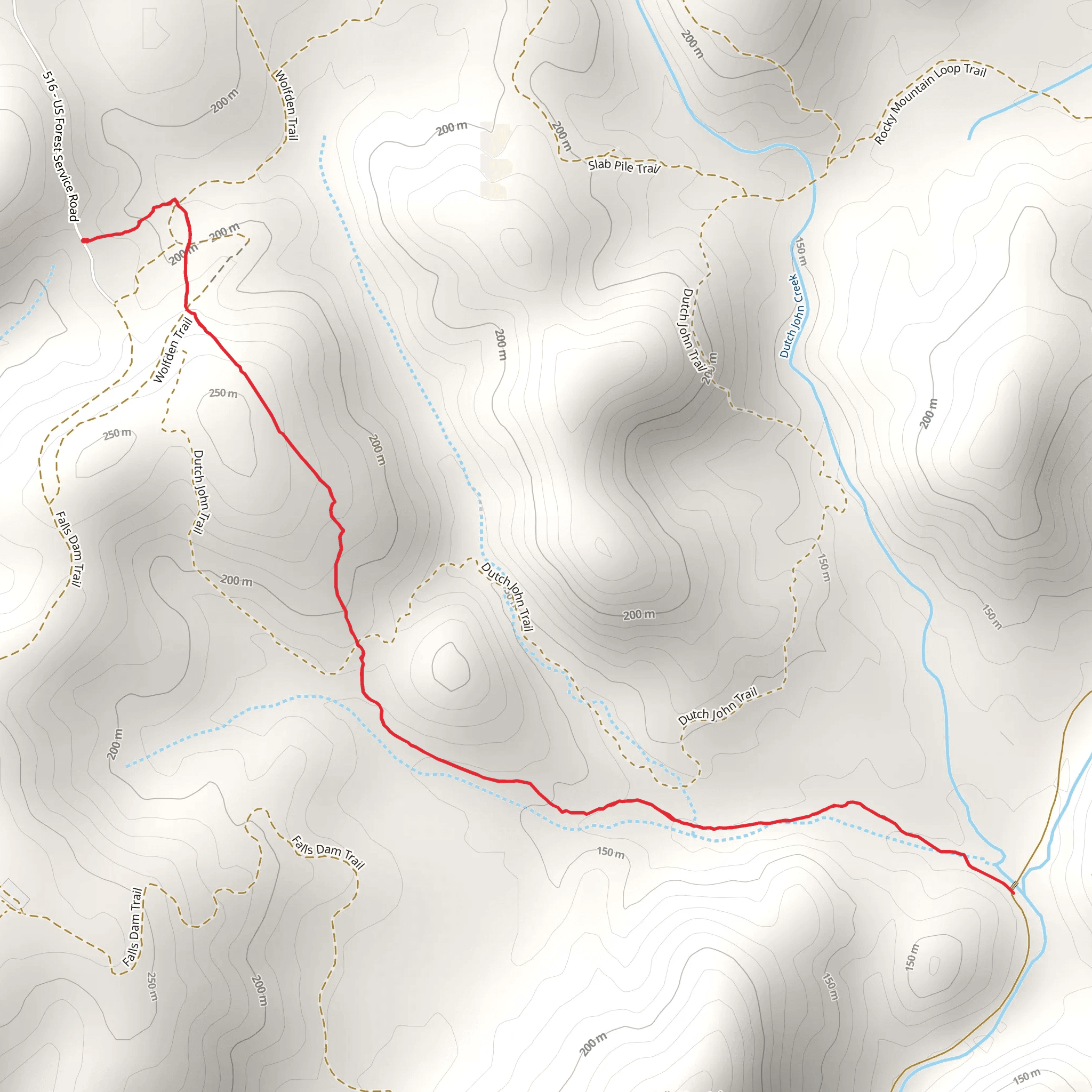 Bates Trail mobile static map