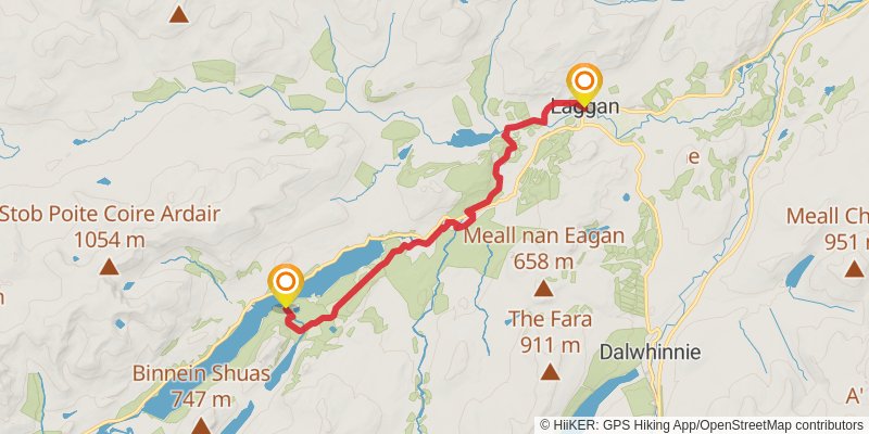 East Highland Way stage 4 Map