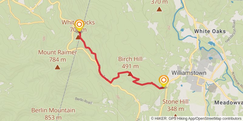 Taconic Crest Trail spur 2 Map