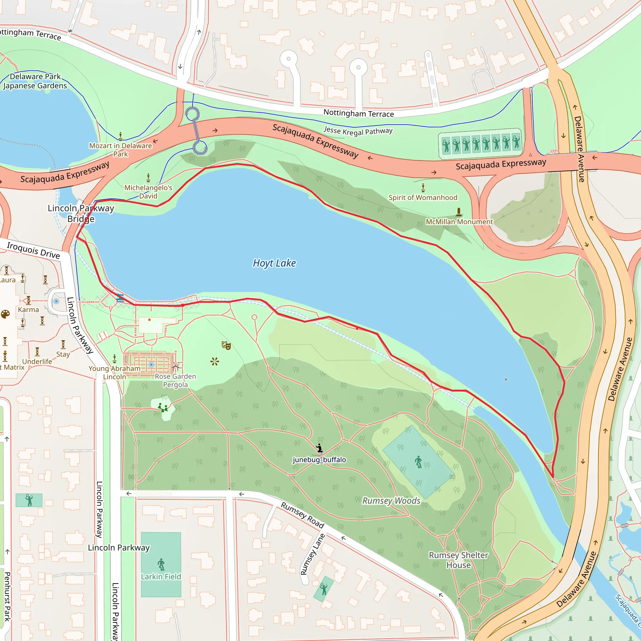 Hoyt Lake Loop Trail mobile static map