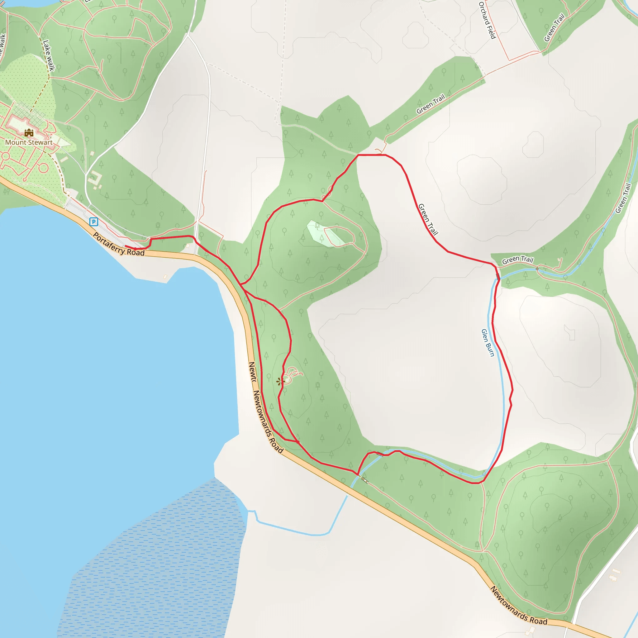 Mount Stewart – Red Trail mobile static map