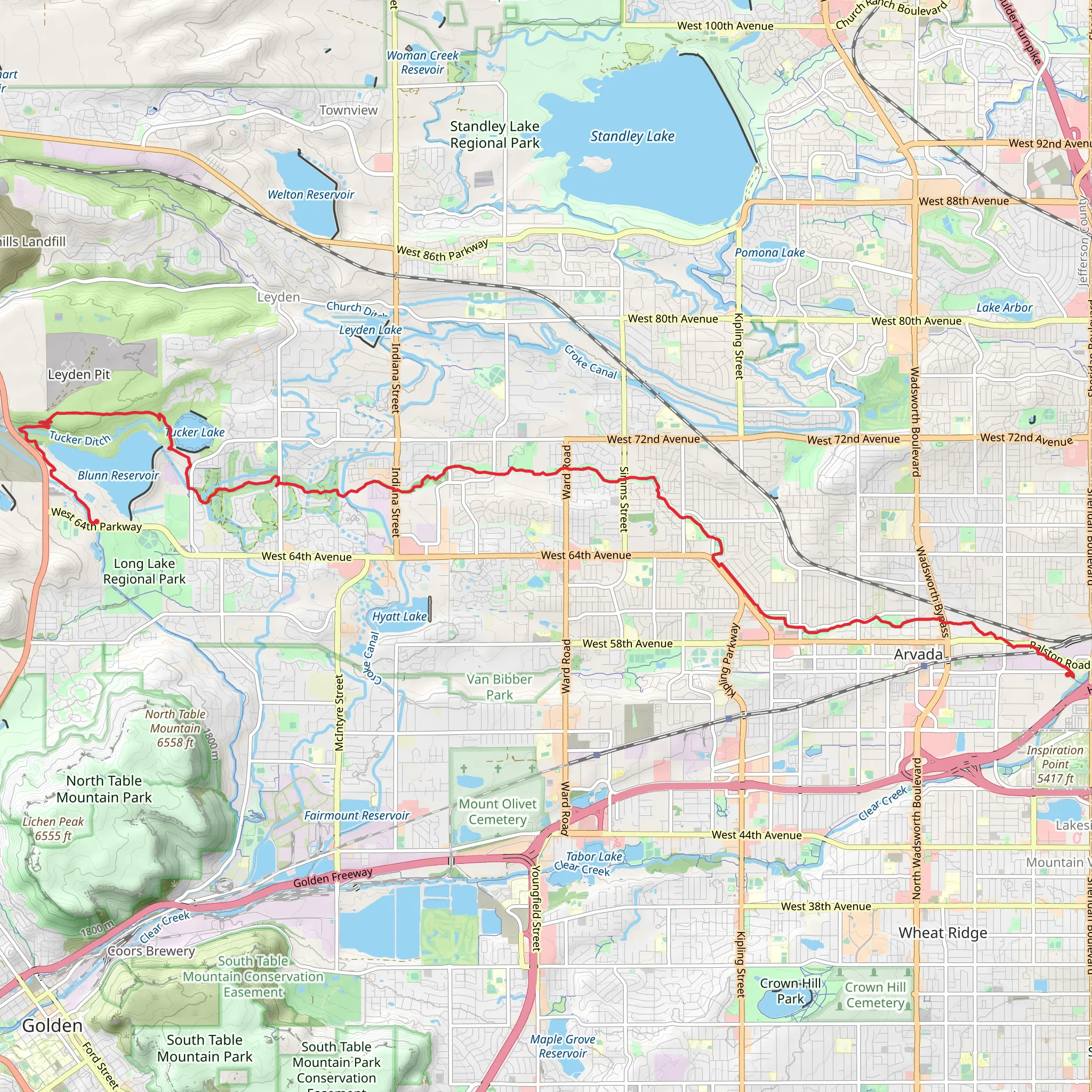 Ralston Creek Trail mobile static map