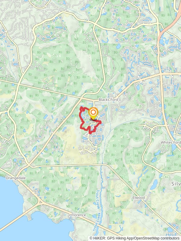 Pinewoods Trail, West Trail and North Loop Trail mobile static map