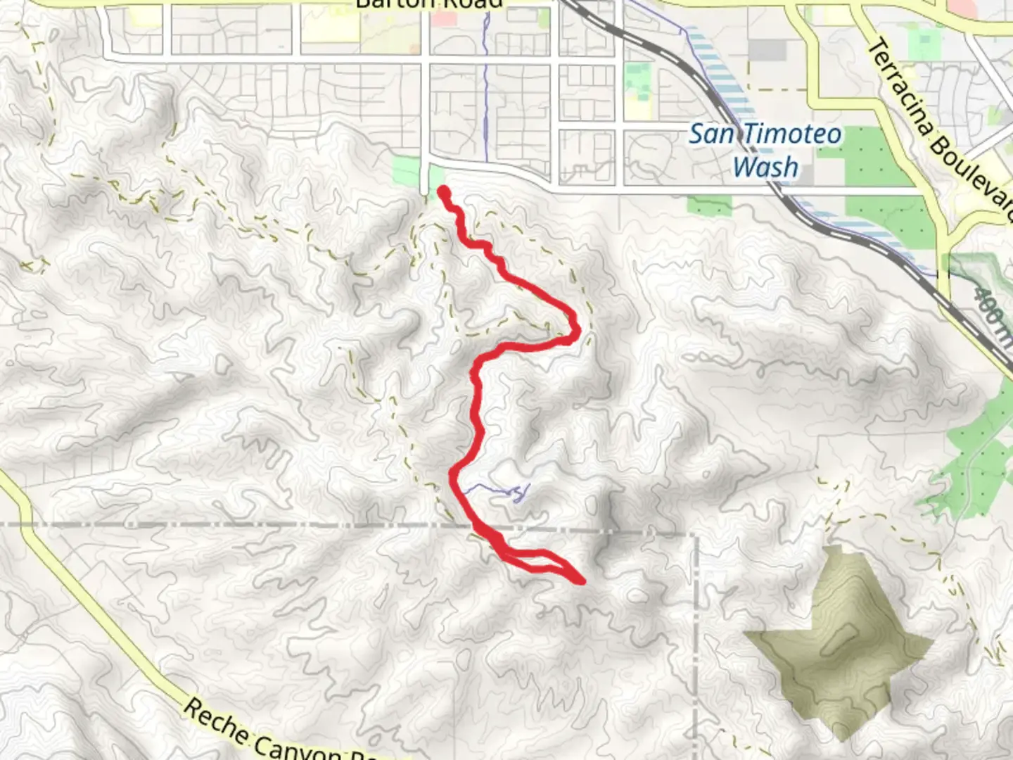 An image depicting the trail Scott Canyon and Jedi Trail and its surrounding area.