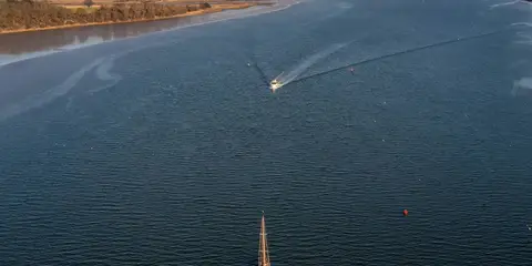 Erwarton - Church End and River Orwell from Pin Mill