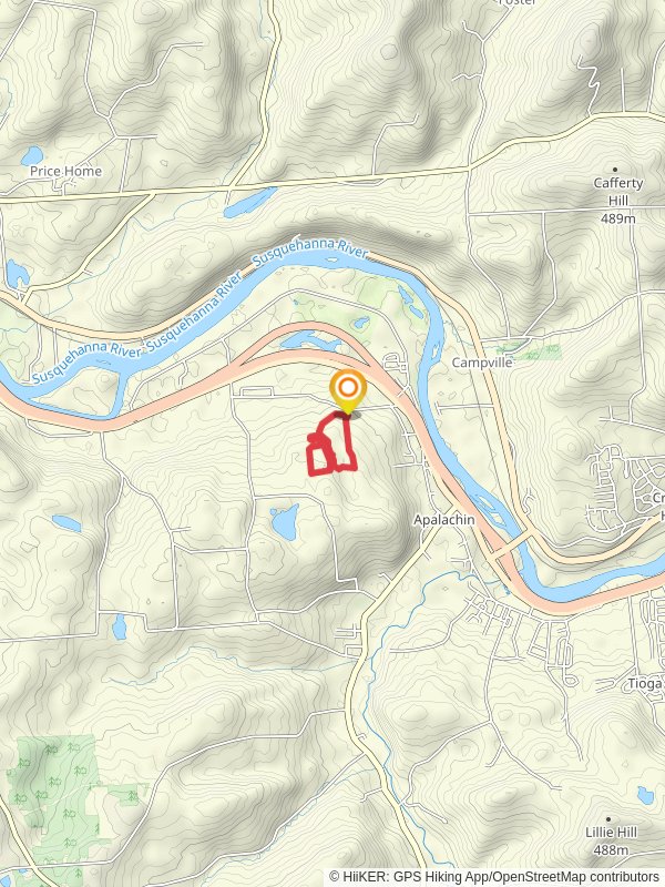 Red and West Yellow Loop Trail from Hilton Road