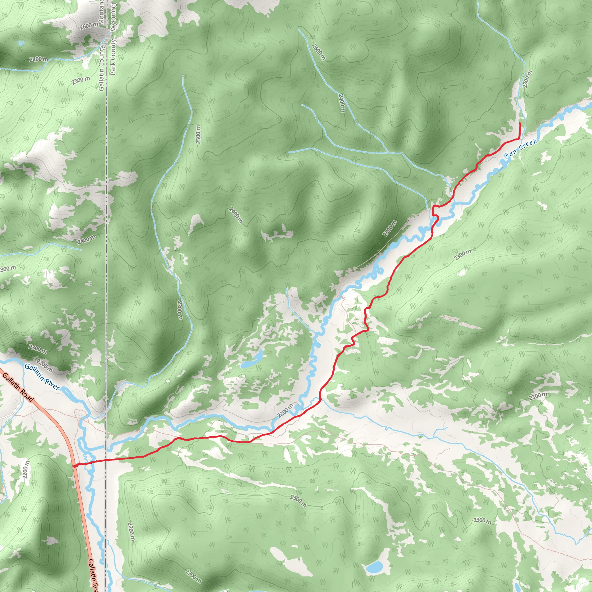 Fan Creek Campsite Trail mobile static map