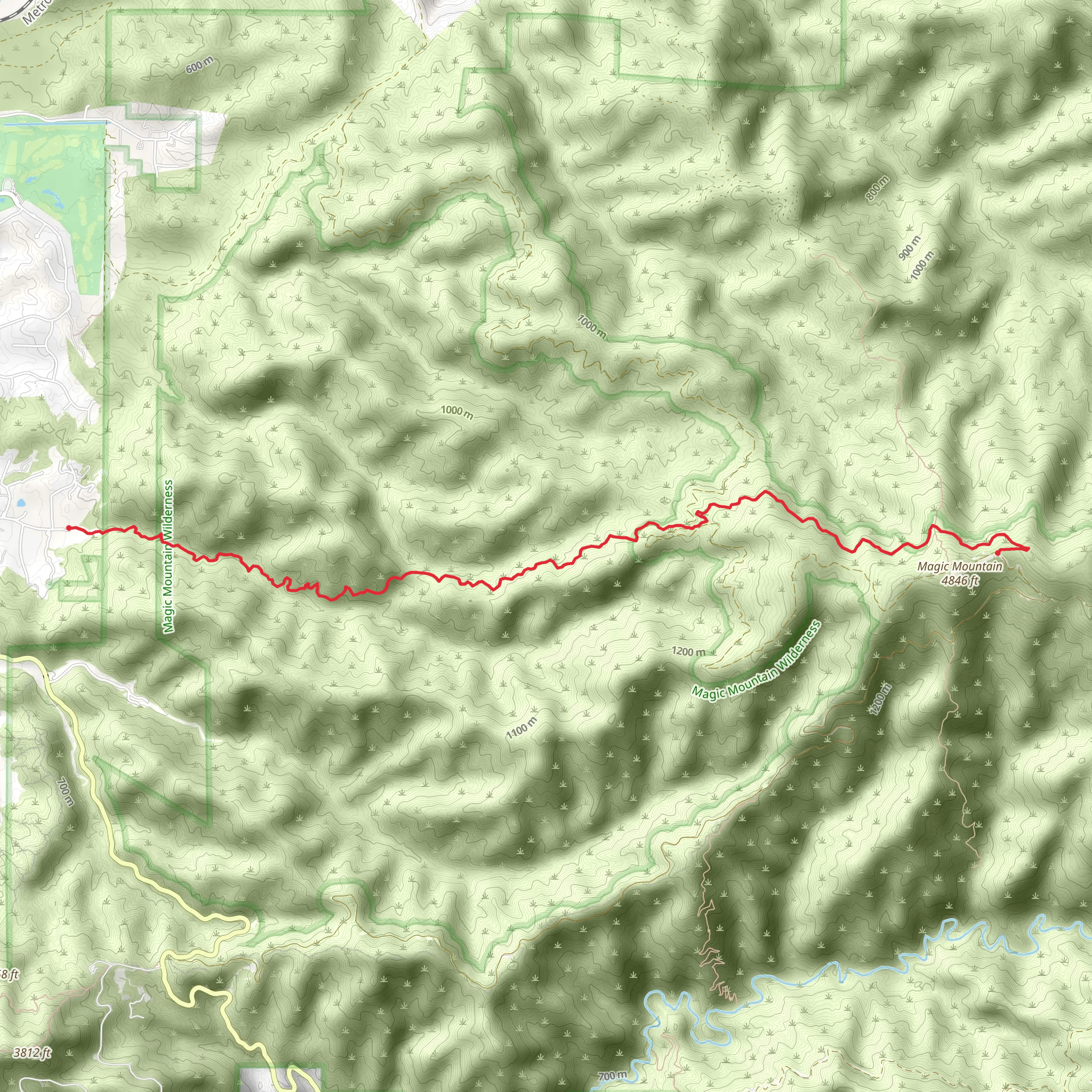 Iron Canyon Trail mobile static map