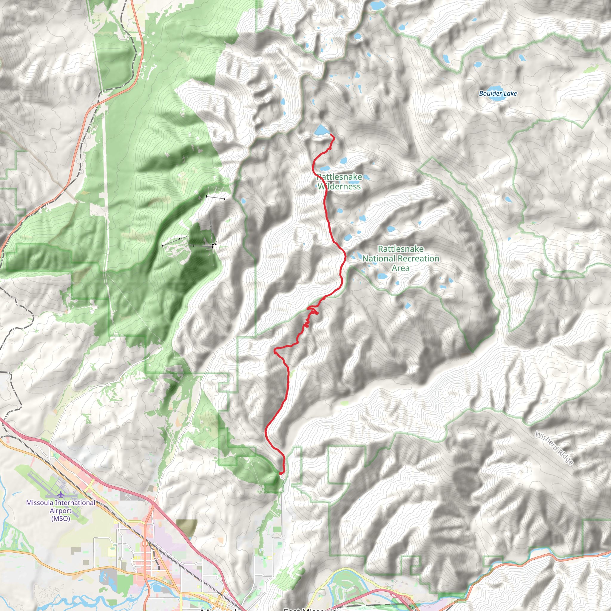 Stuart Peak Trail mobile static map