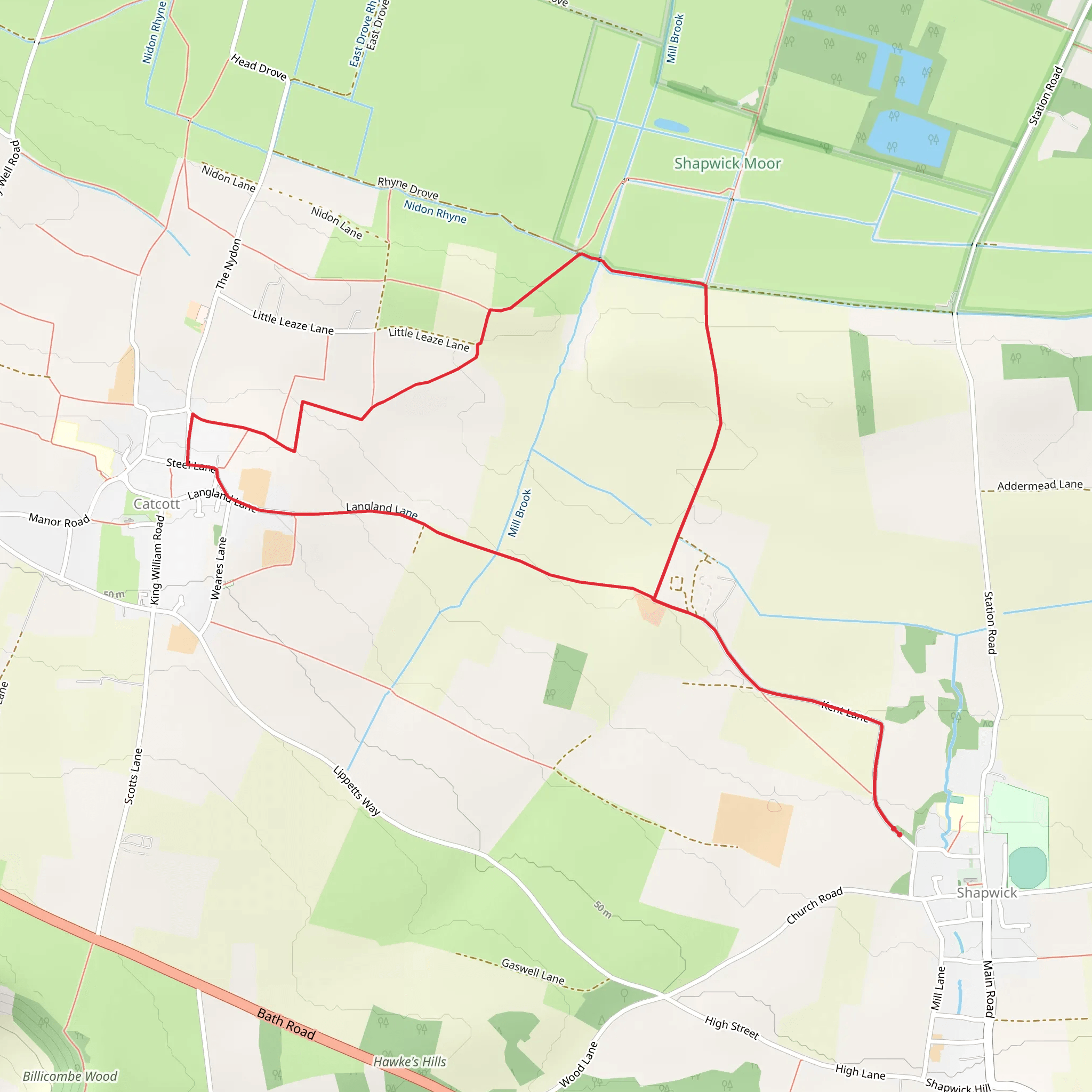 Catcott Loop mobile static map