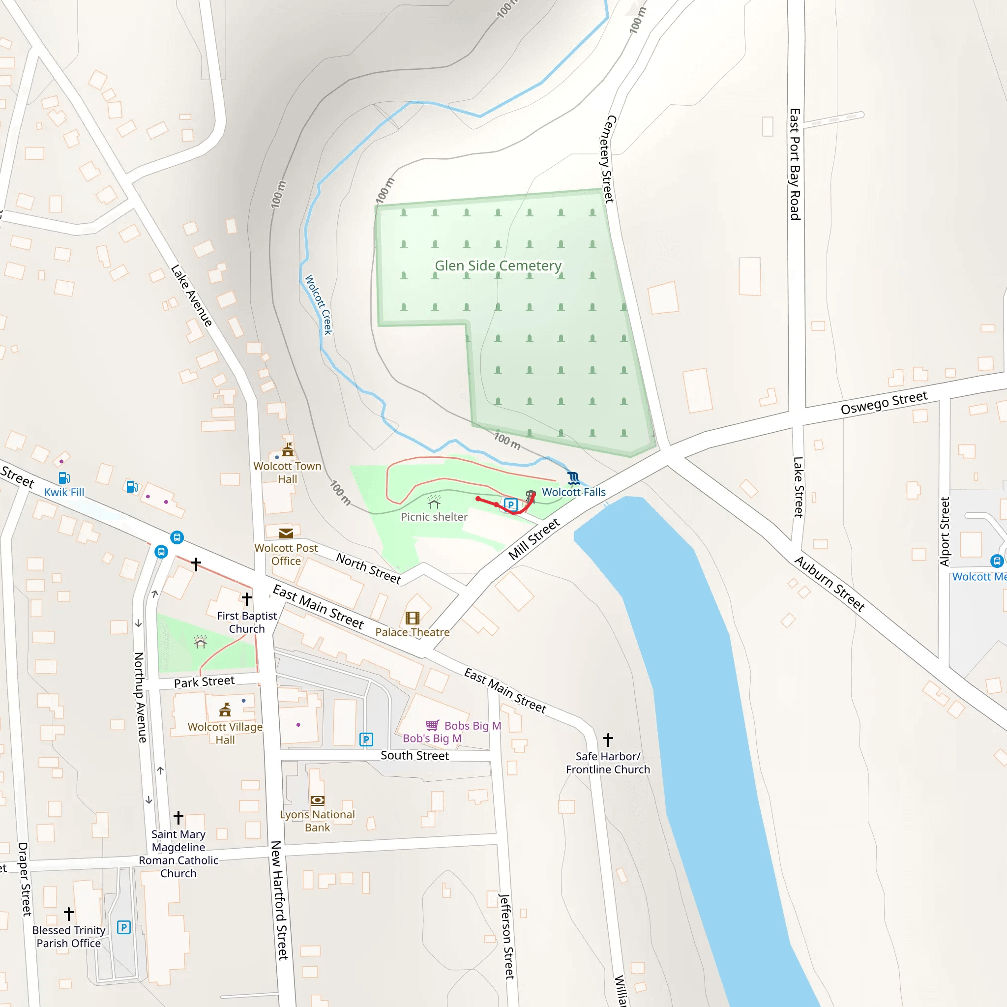 Wolcott Falls Park mobile static map