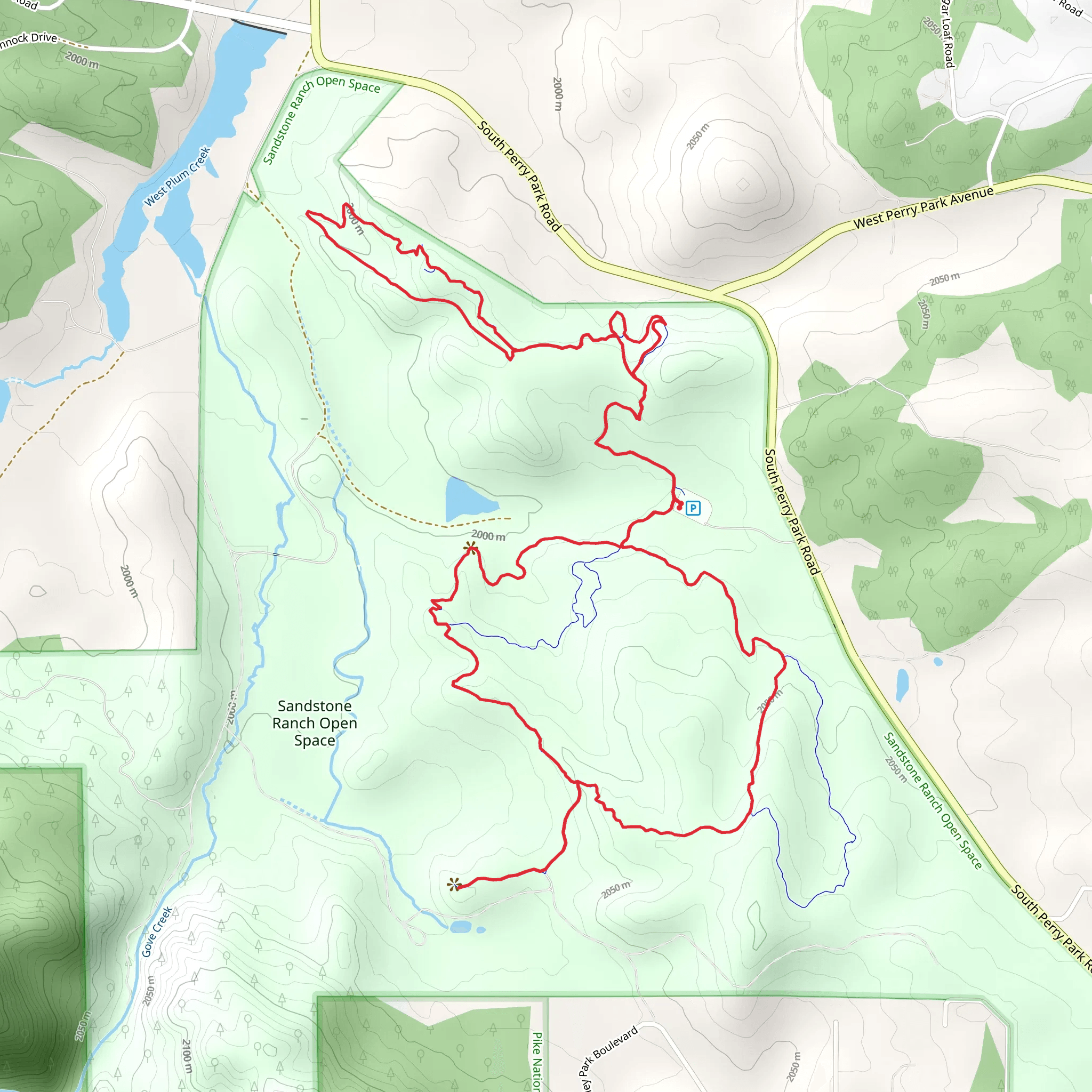 Sandstone Meadow Trail and Juniper Valley Loop mobile static map