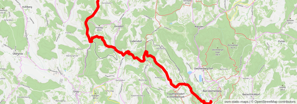 Feldbach - Bad Gleichenberg Trail stage 2 Map