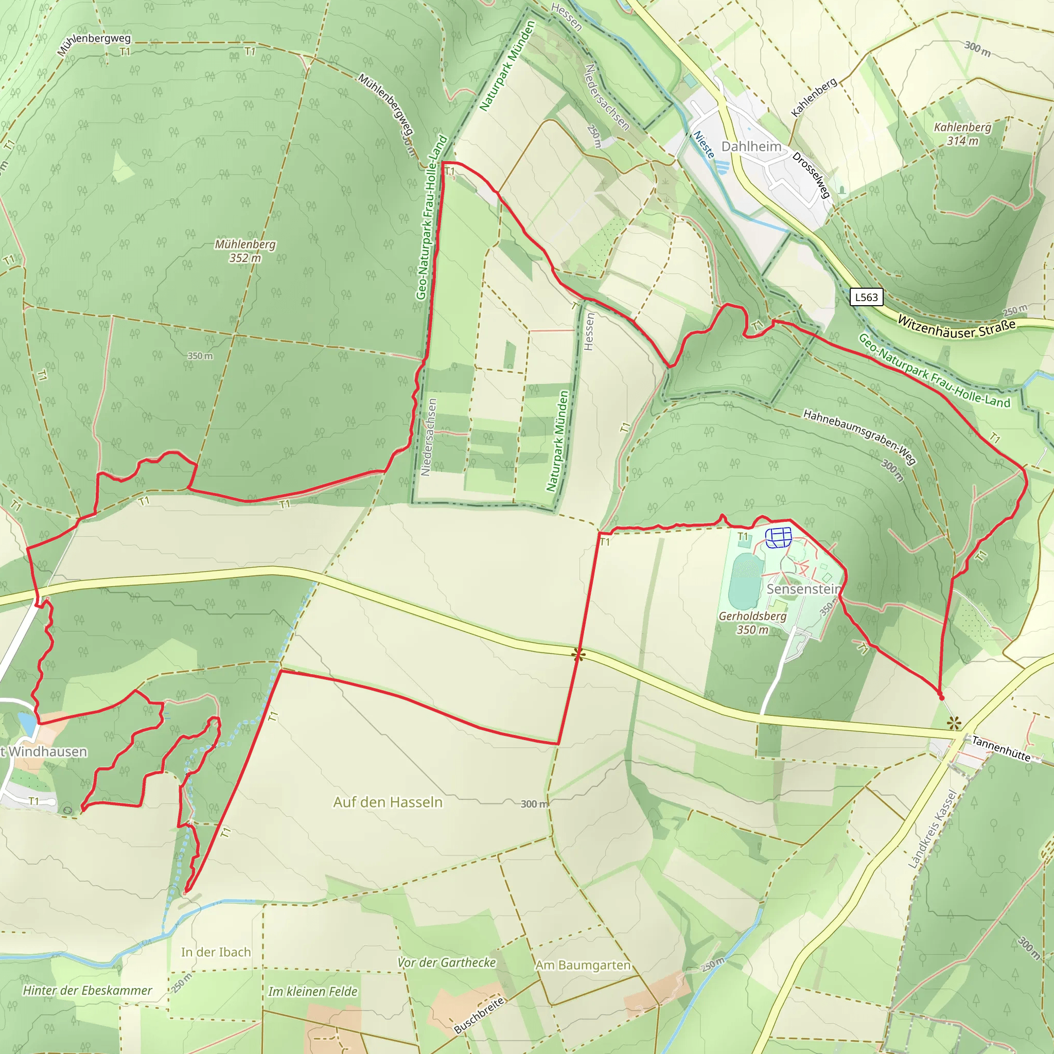 Niester Riesen and Eco Pfad Sensenstein Loop mobile static map