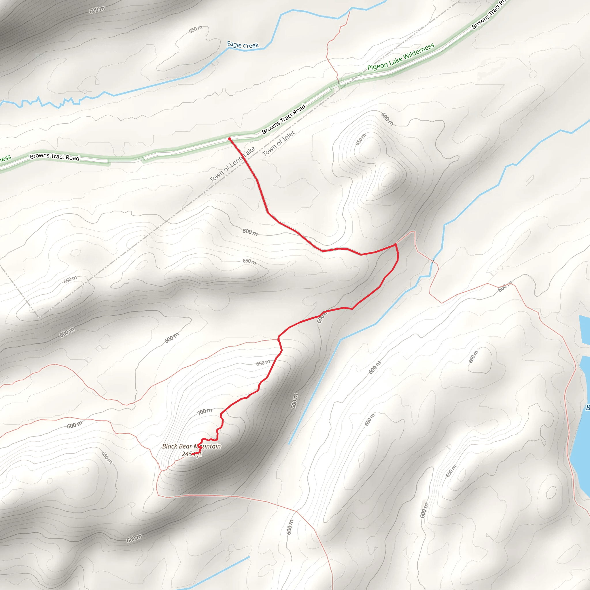 Black Bear Mountain Trail mobile static map