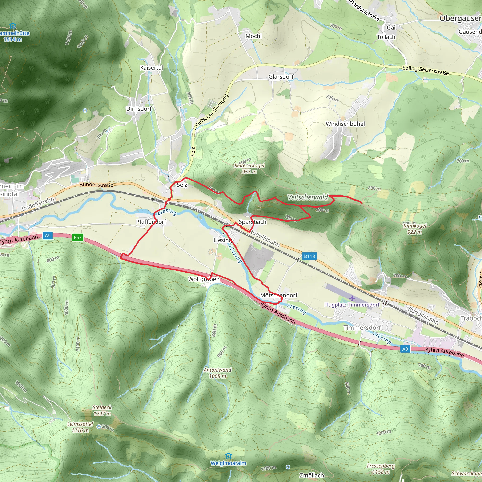 Marterlweg Route 4 mobile static map