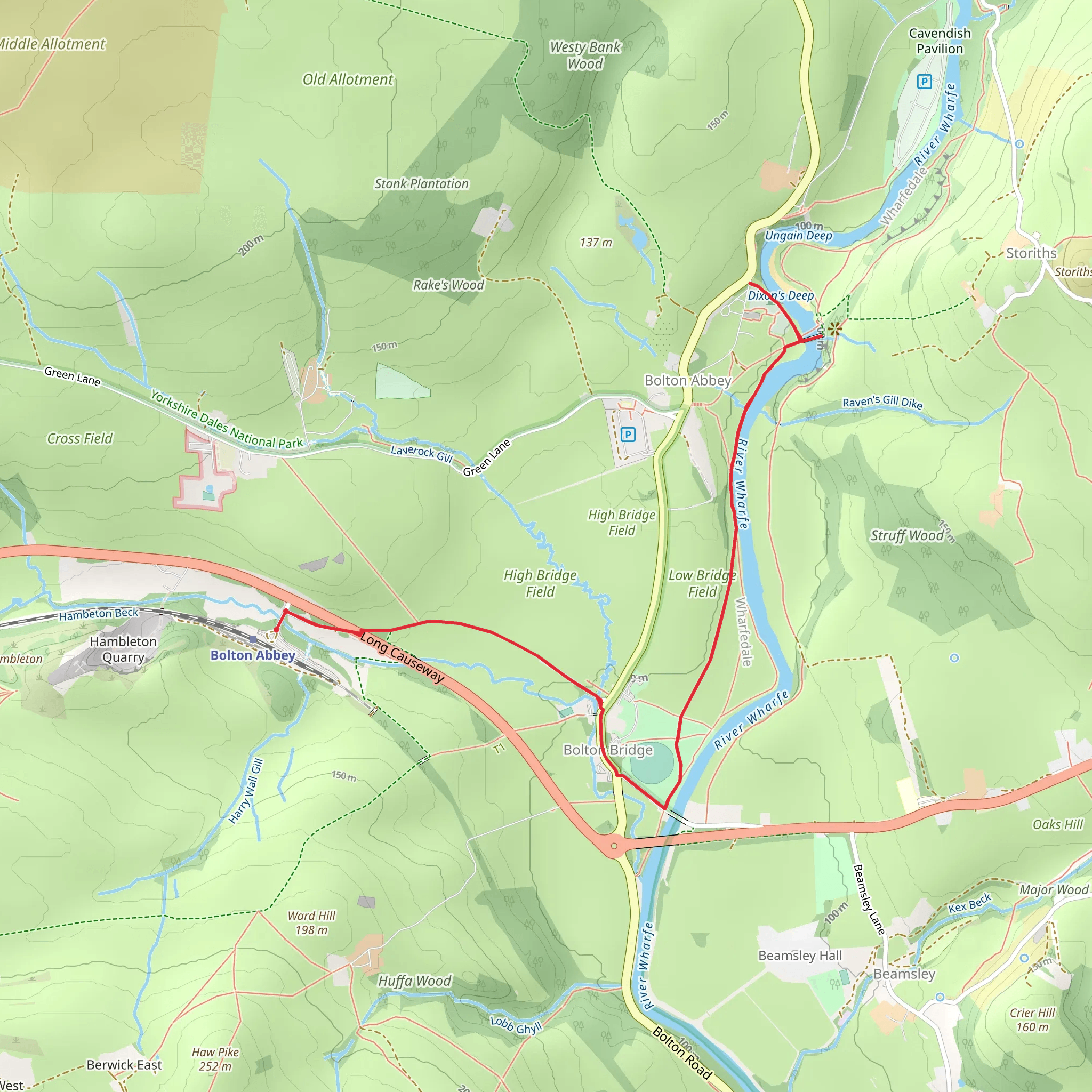 Bolton Abbey Estate Country Park mobile static map