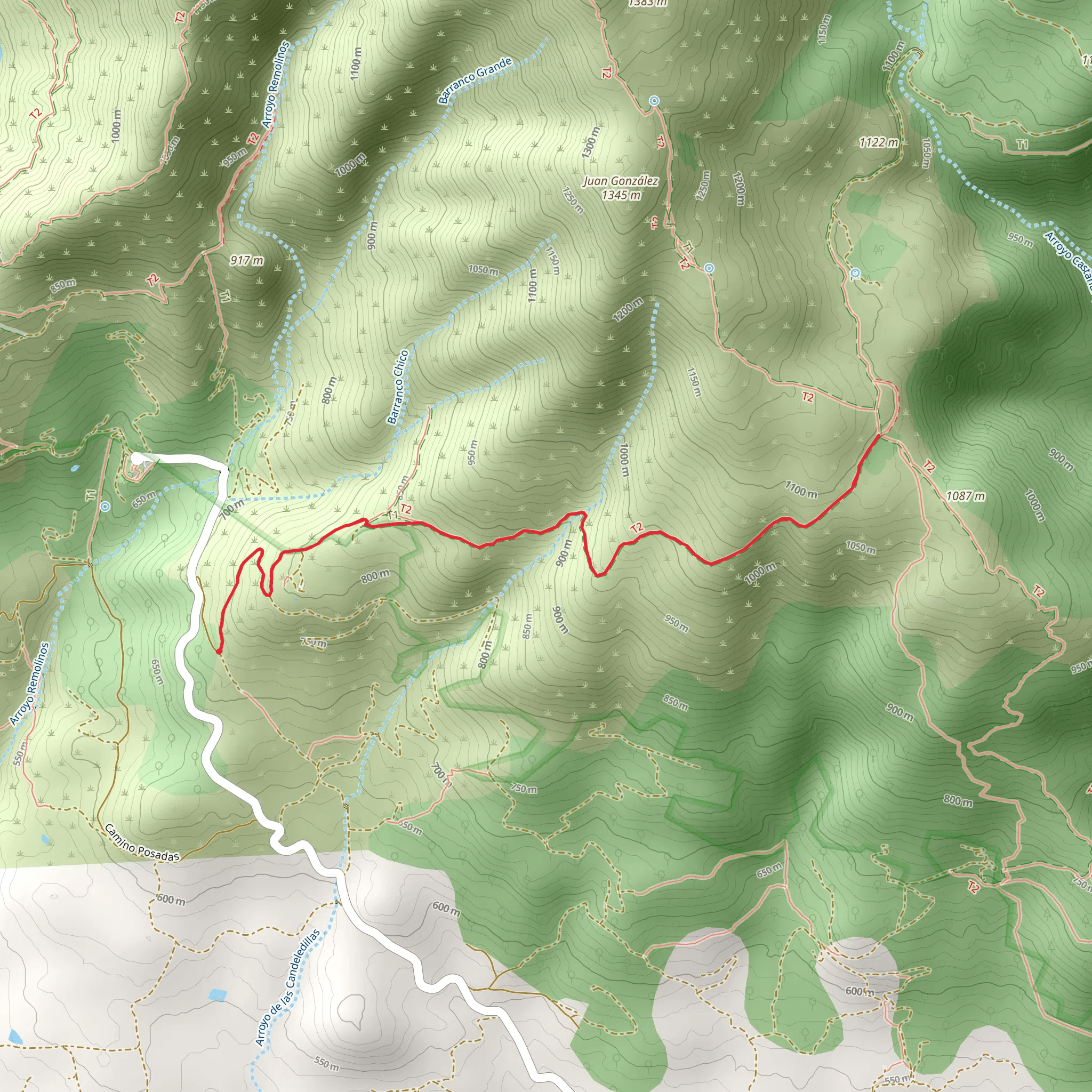 Route of the Cabreros SL AV 2 mobile static map