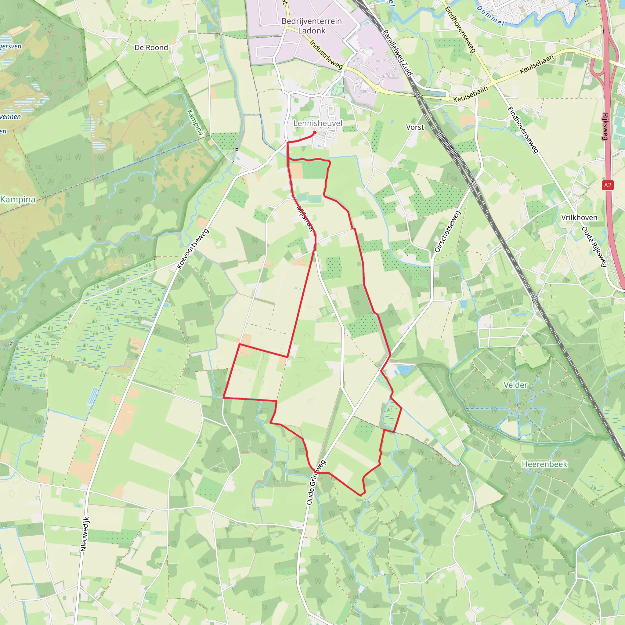 Kinderbos Route mobile static map