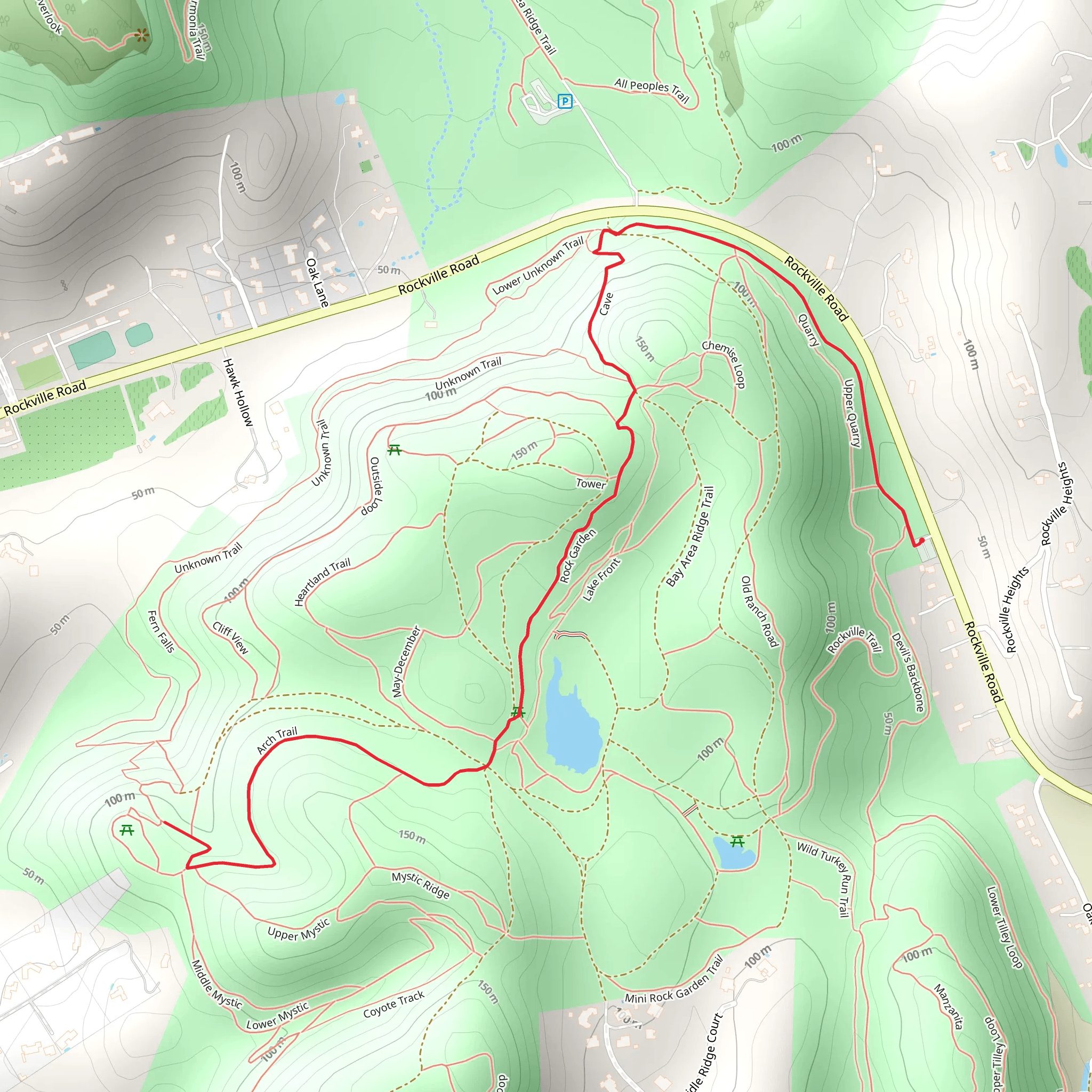 Quarry and Arch Trail mobile static map