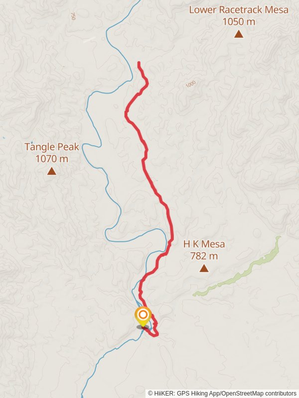 Wet Bottom Creek via Verde River Trail mobile static map