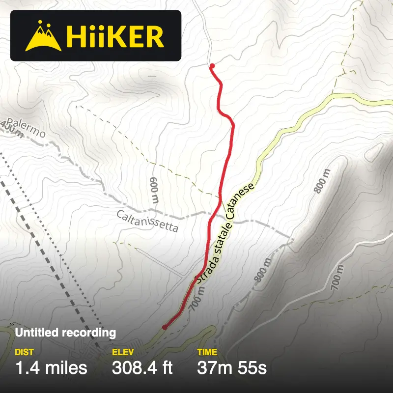 A map preview of the recording Untitled recording.